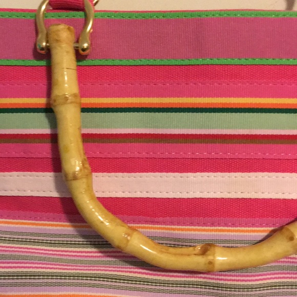 Tianni Pink Bamboo Handle Handbag - Picture 2 of 4